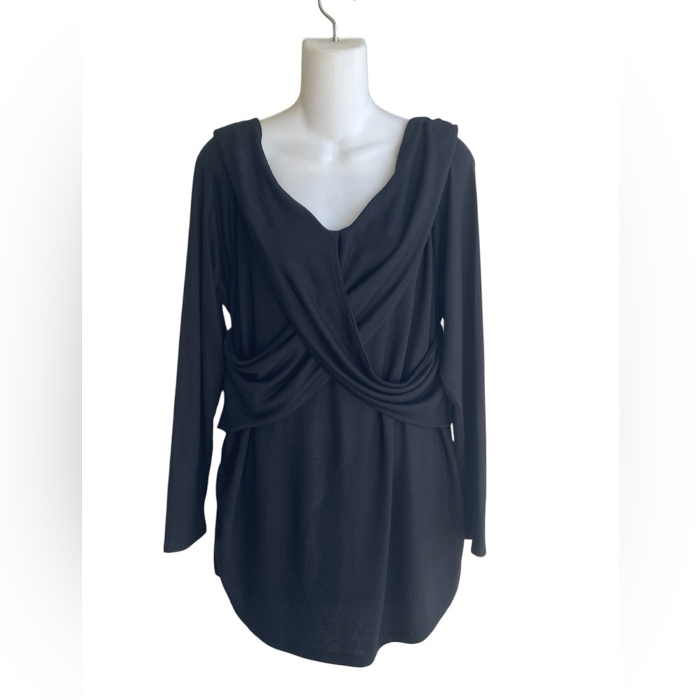 Ingrid & Isabel Maternity Knit Top Pullover Long Sleeve Twist Detail XXL New
